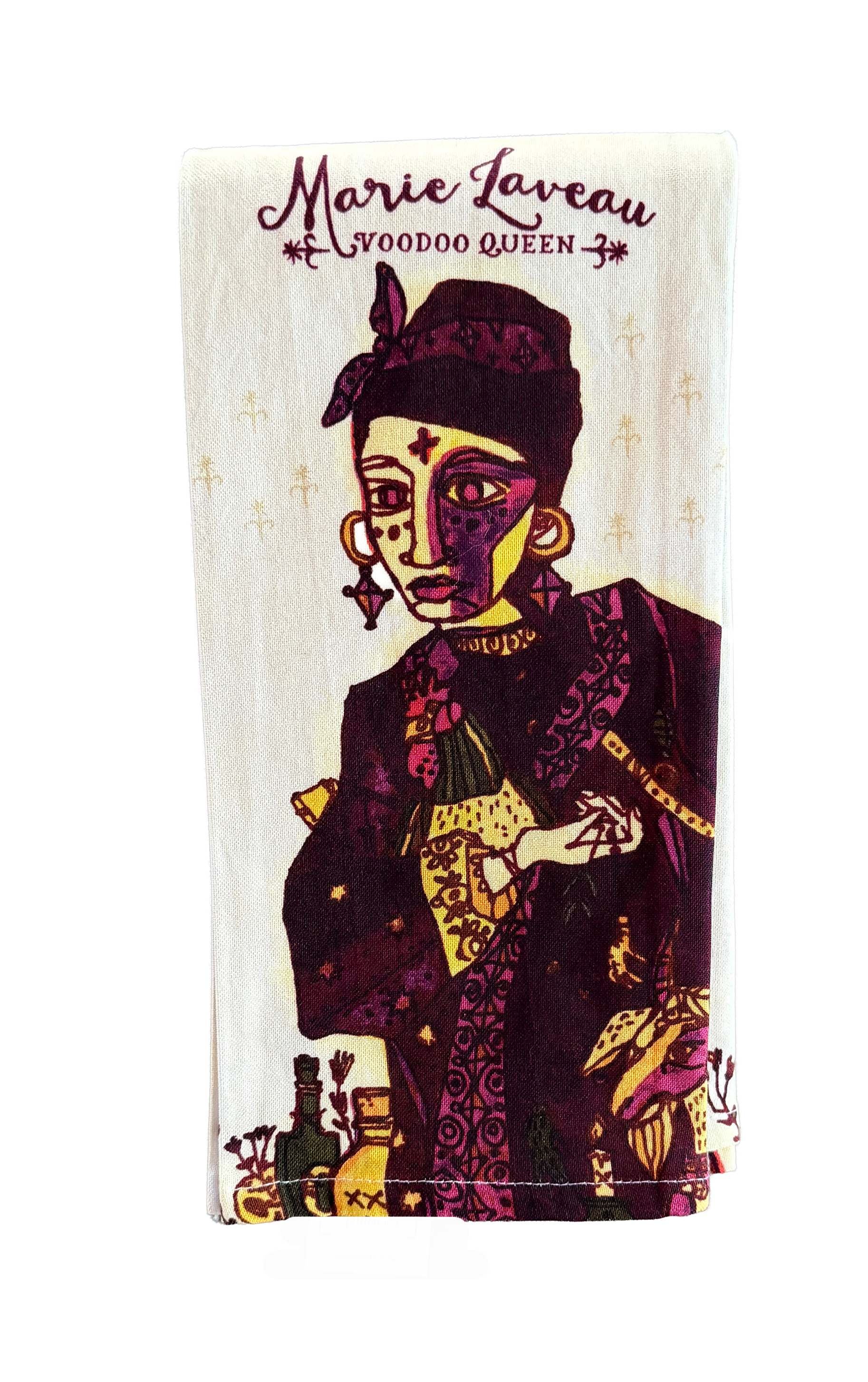 Marie Laveau New Orleans Voodoo Queen Tea Towel
