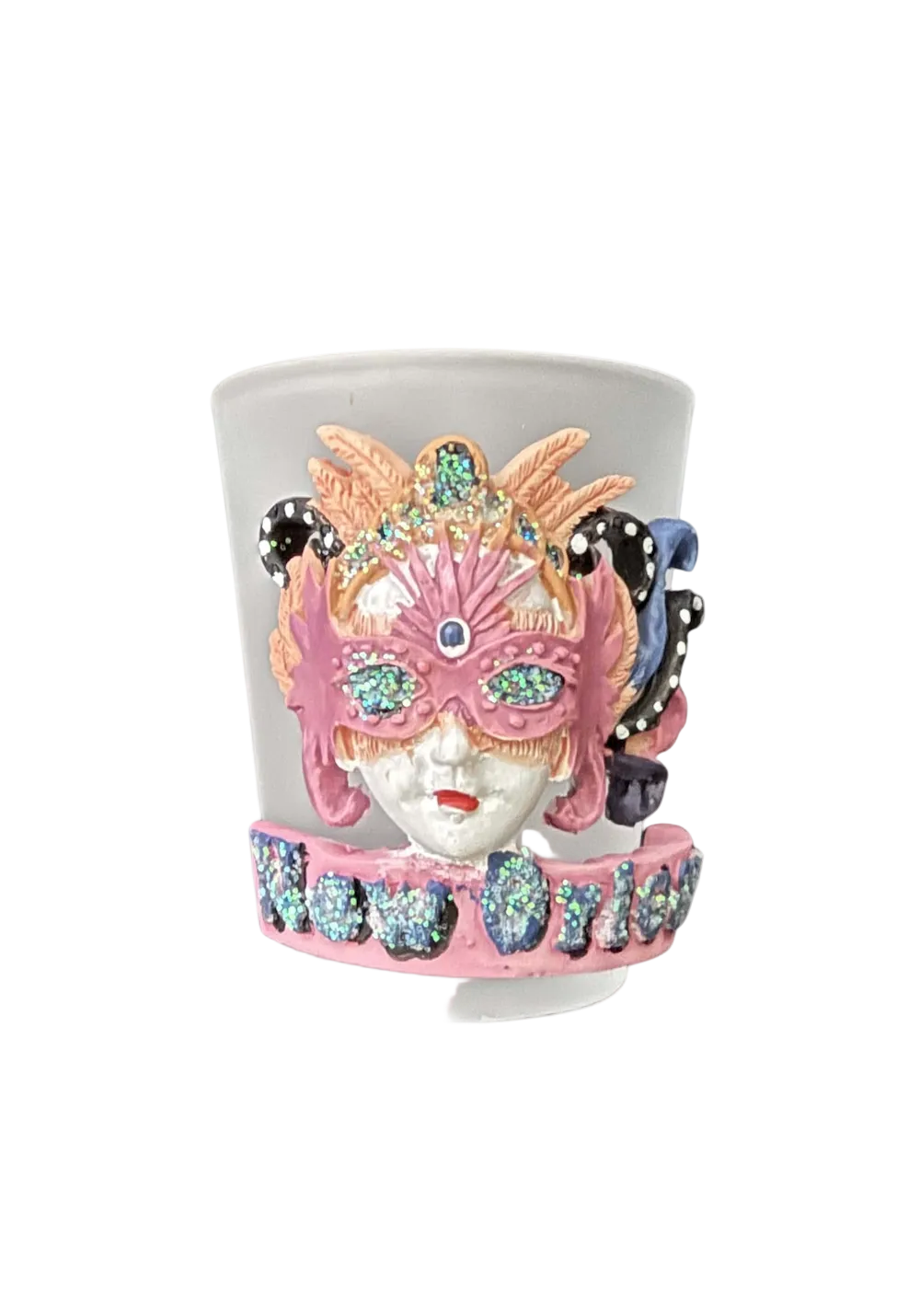 Mask Frosted Shot Glass