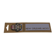 New Orleans Mojo bookmark with skull design on a white background