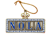 NOLA Fleur-de-Lis Street Tile Ornament