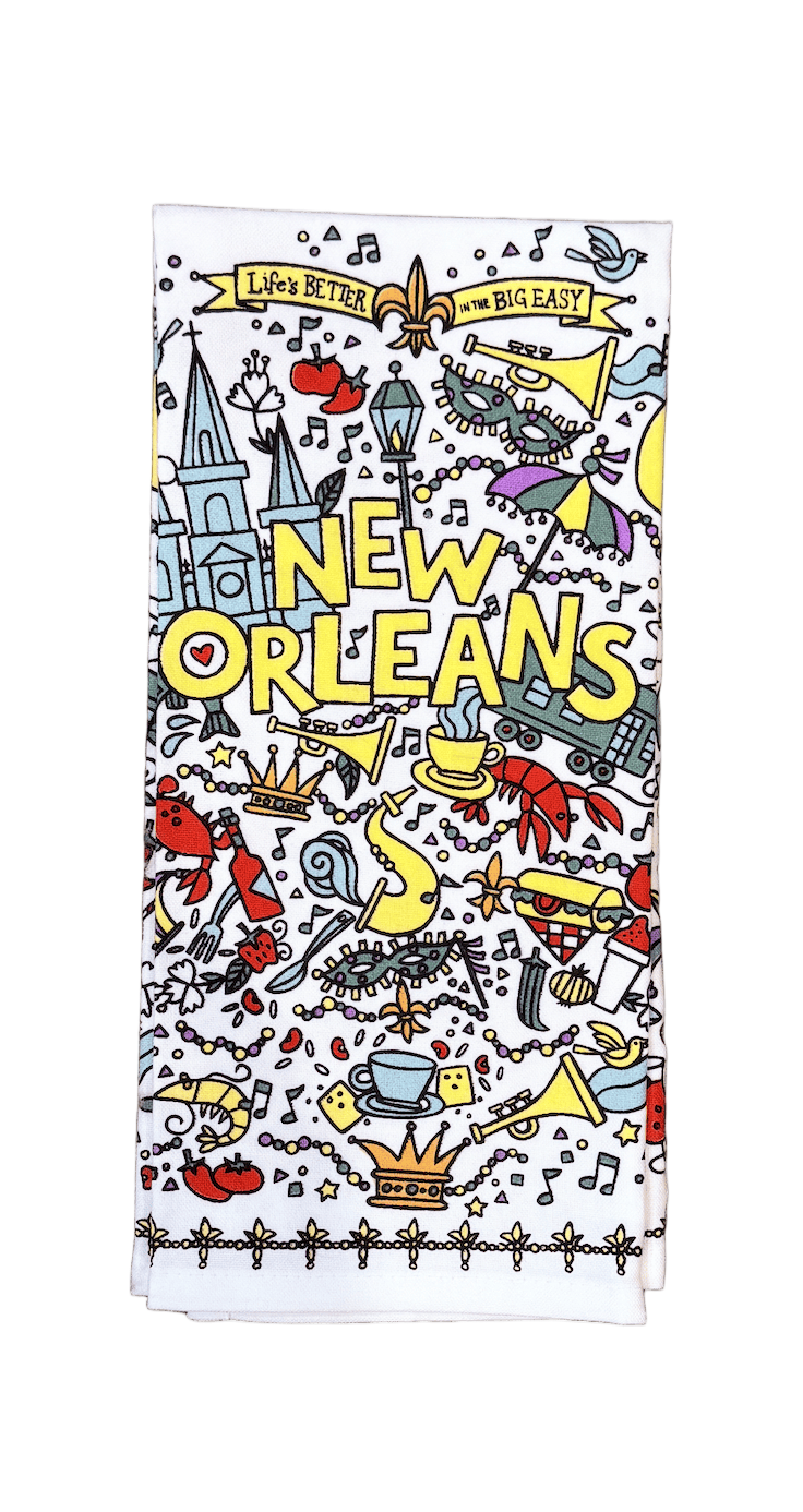 New Orleans Montage Tea Towel