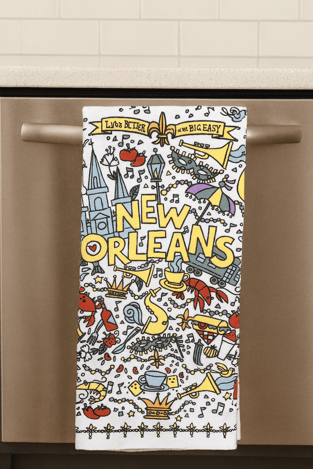 New Orleans Montage Tea Towel