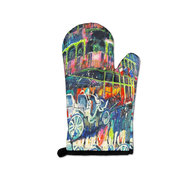 Horse and Buggy Cotton Oven Mitt