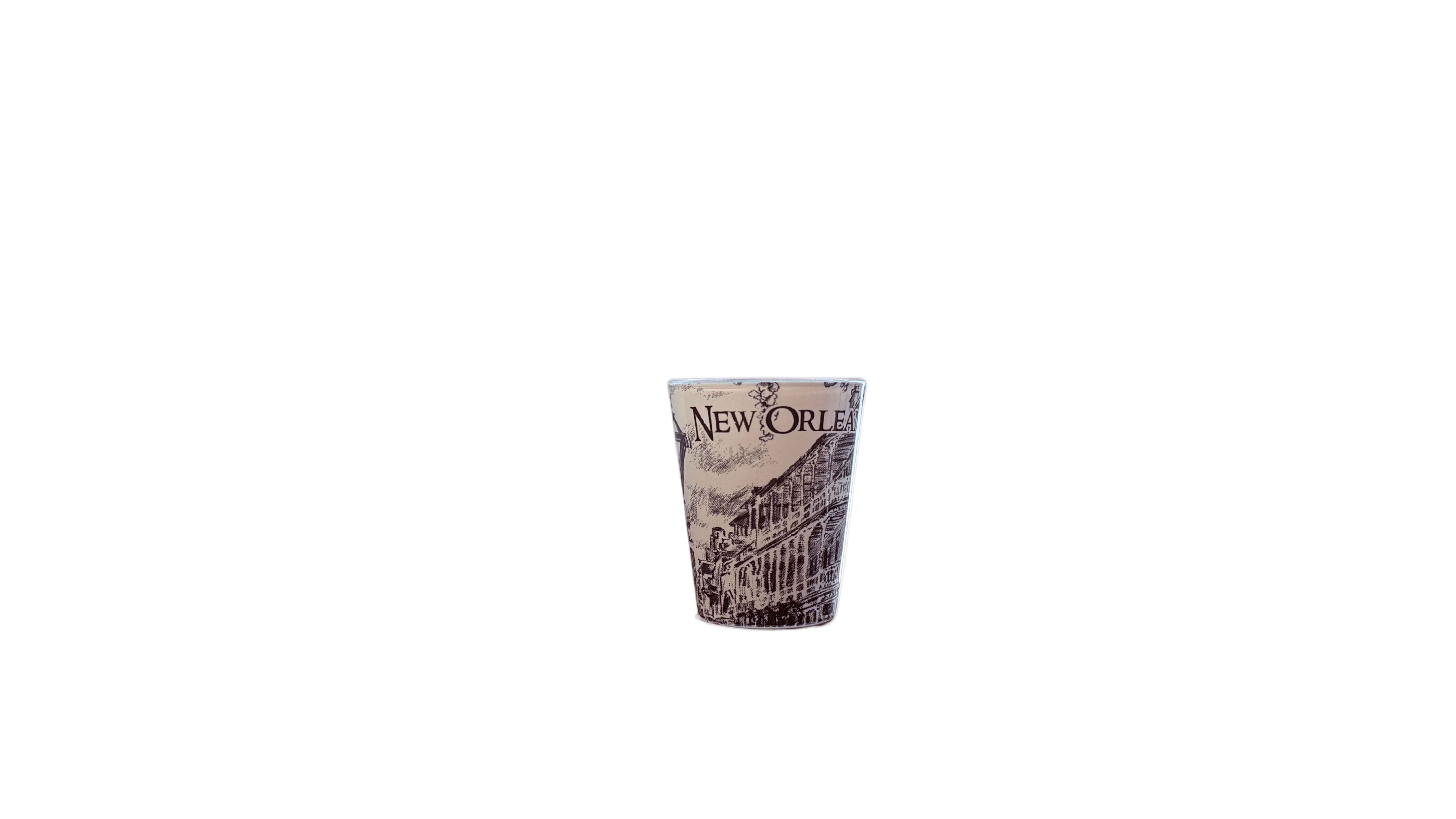 New Orleans French Quarter Street Scene Wrap Shot Glass