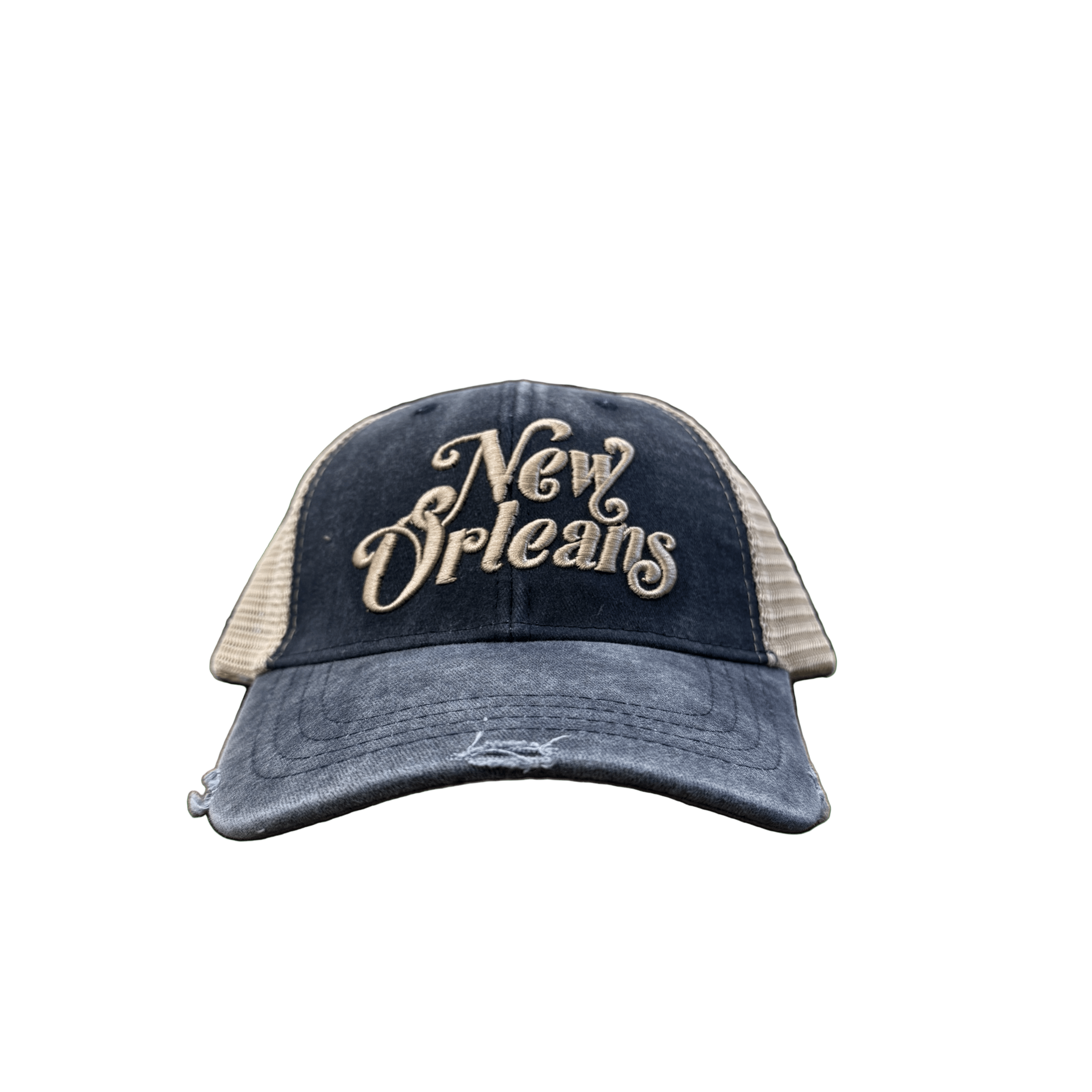 New Orleans Script Cap - Navy