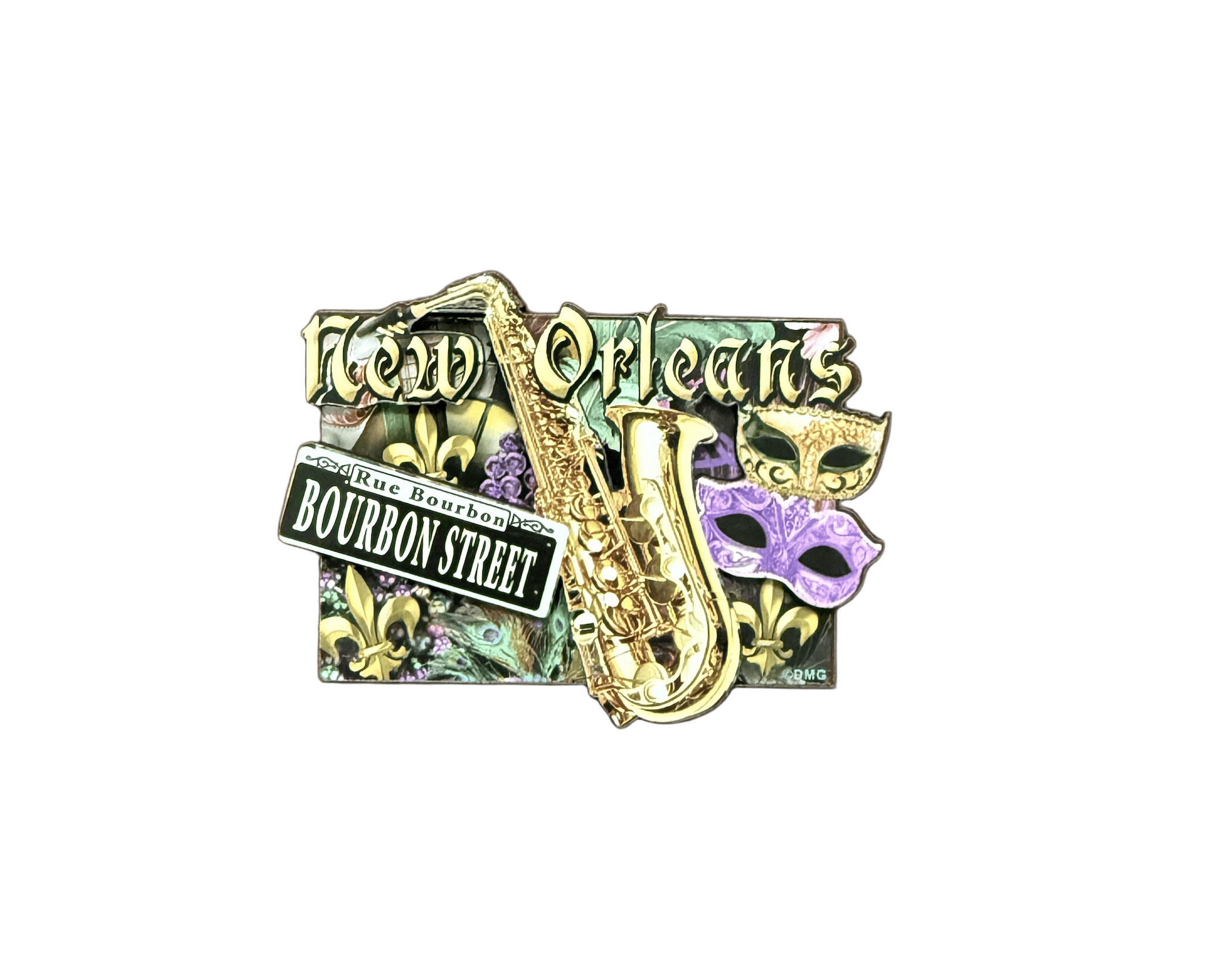 New Orleans Bourbon Street Saxophone Magnet