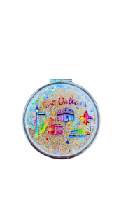 New Orleans Icons Glitter Compact Mirror