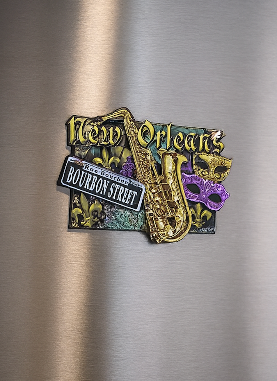 New Orleans Bourbon Street Saxophone Magnet