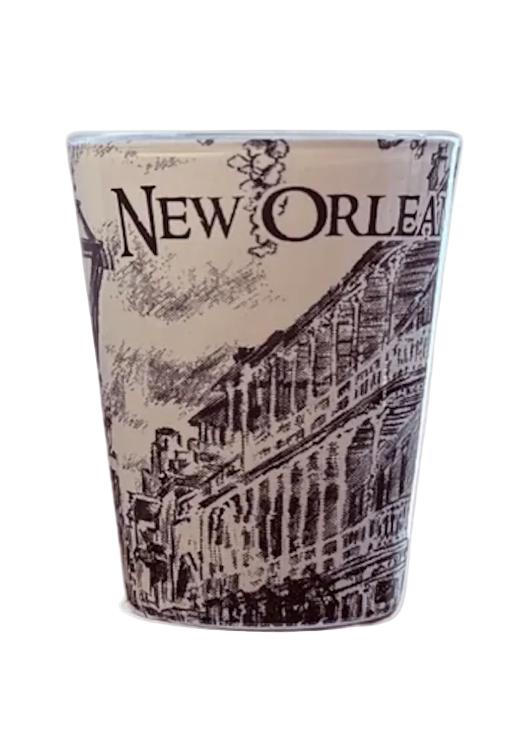 New Orleans French Quarter Street Scene Wrap Shot Glass