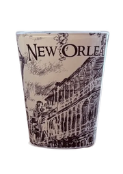 New Orleans French Quarter Street Scene Wrap Shot Glass