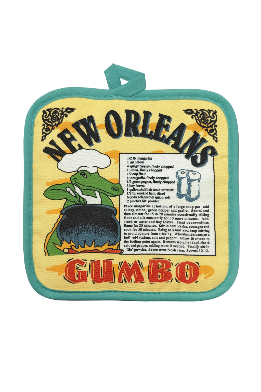 New Orleans Gumbo Recipe Pot Holder