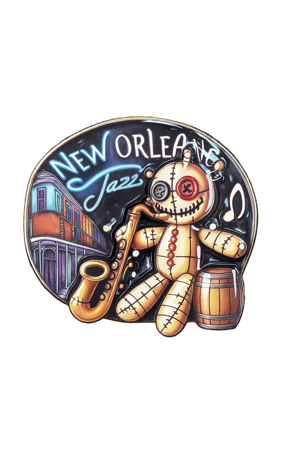 New Orleans Jazz Voodoo Doll 3-D Magnet