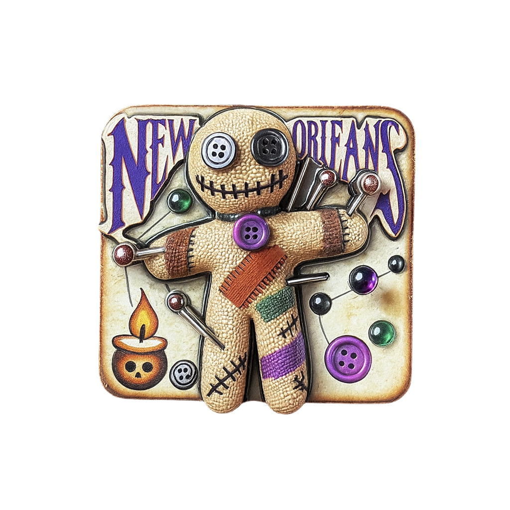 New Orleans Voodoo Doll 3-D Magnet