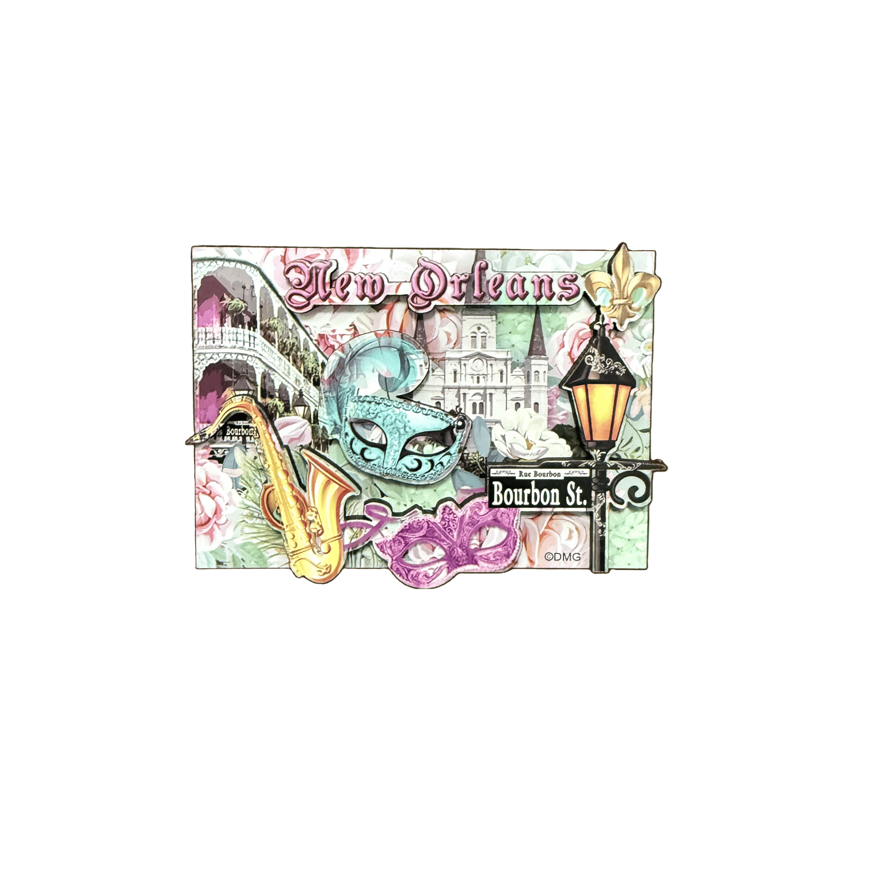 Pastel Postcard New Orleans Magnet