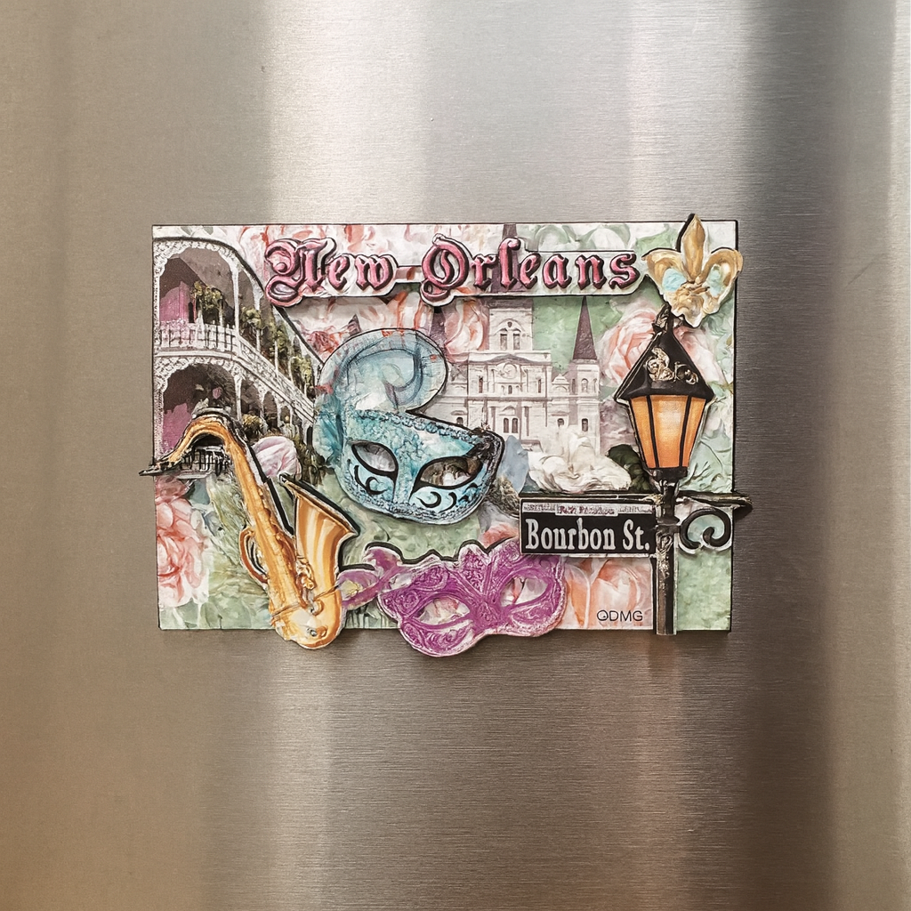 Pastel Postcard New Orleans Magnet