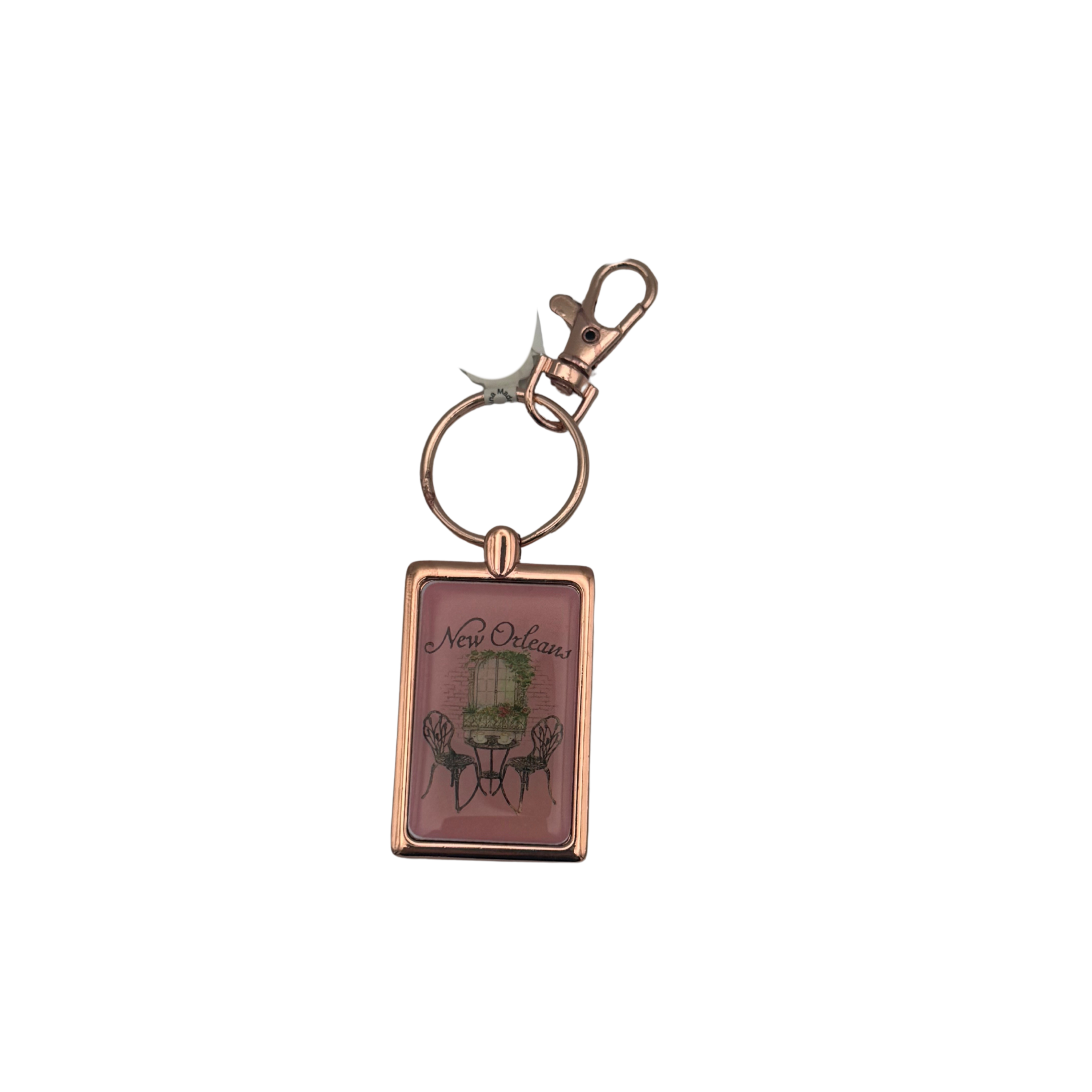 French Quarter Courtyard Keychain