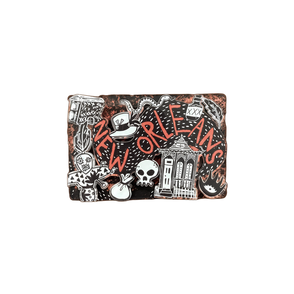 Red and Black Voodoo Magnet