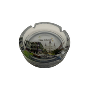 New Orleans Blue Skyline Glass Ashtray