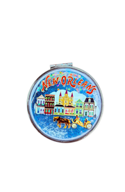 New Orleans Historic Houses Glitter Compact Mirror