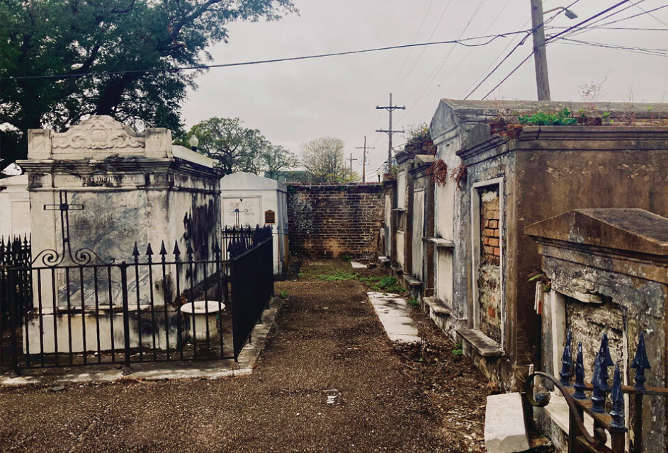 Row of Tombs – 4x6" Matted Photograph (Signed Mat)