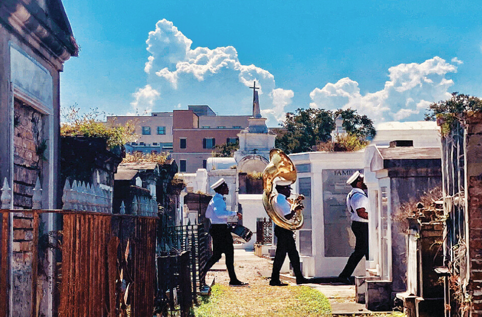 Jazz Funeral in St. Louis Cemetery No. 1 – 4x6" Matted Photograph (Signed Mat)