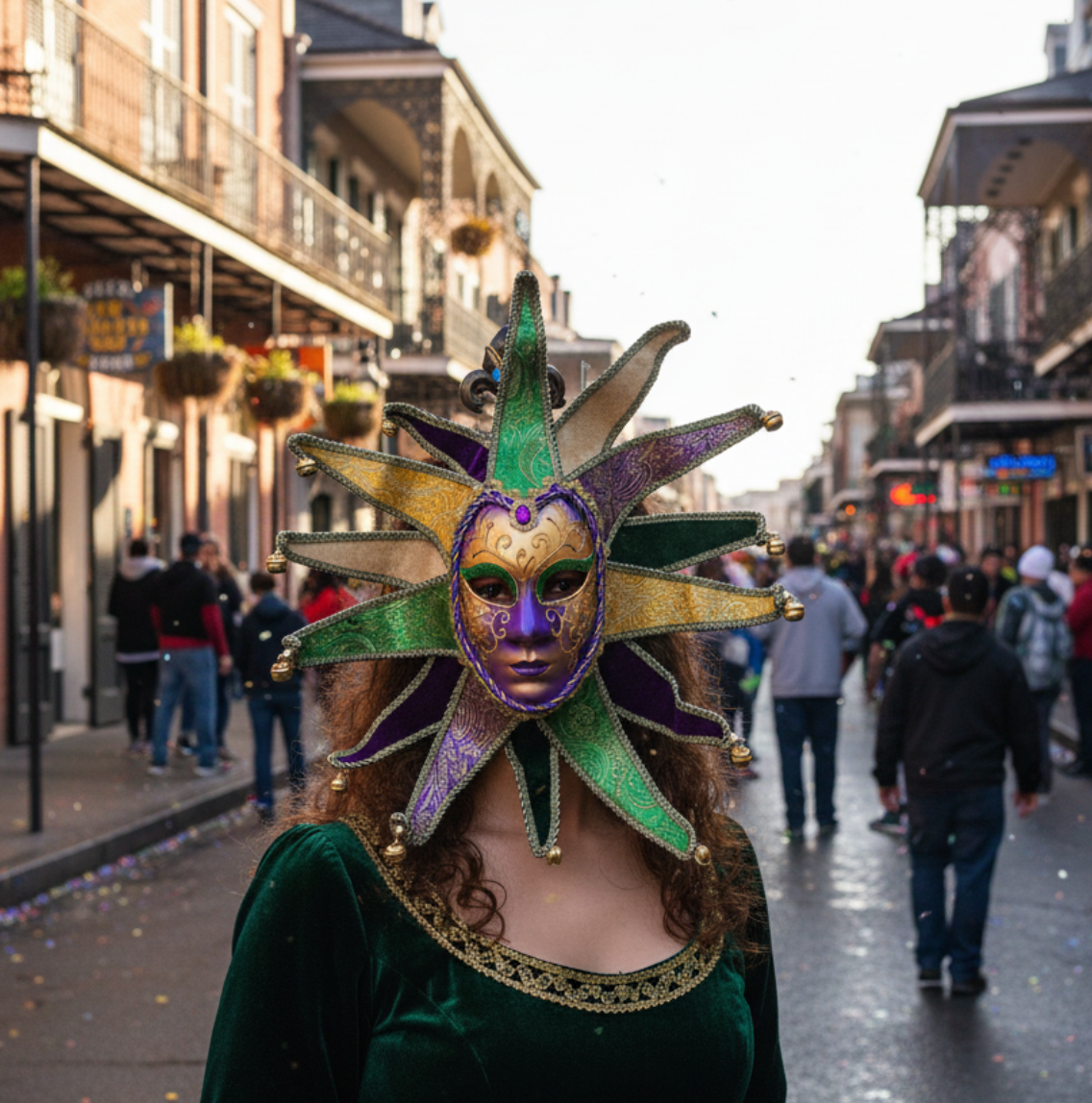 Mardi Gras Jester Mask