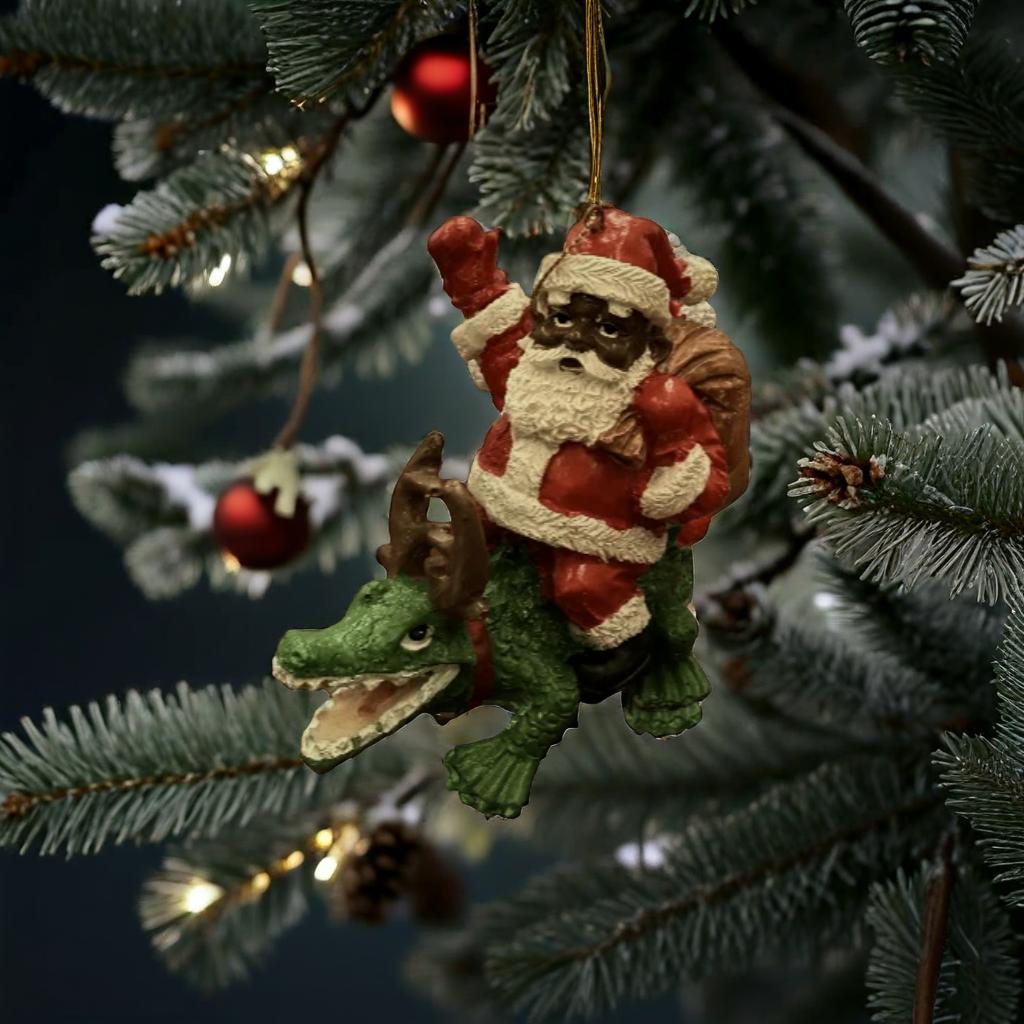 Santa Riding Gator 1