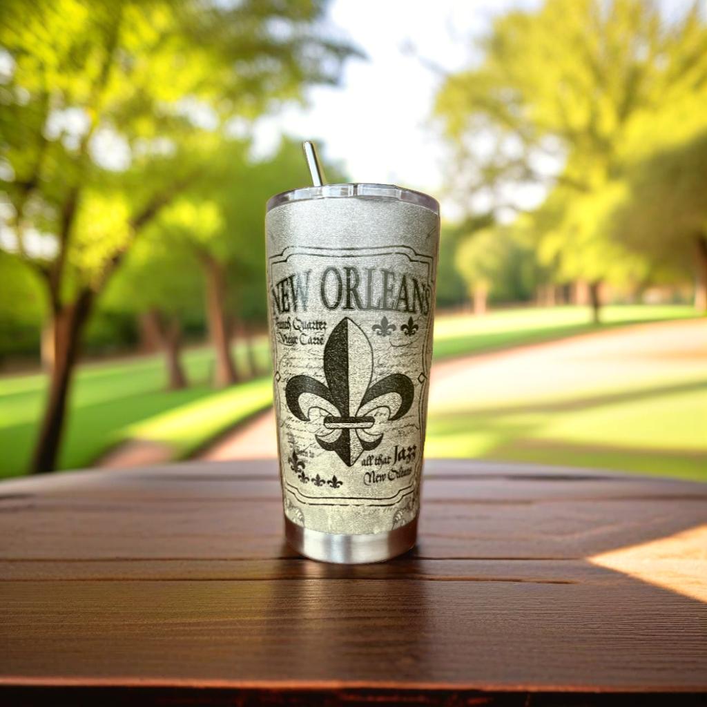 New Orleans Fleur de Lis Tumbler
