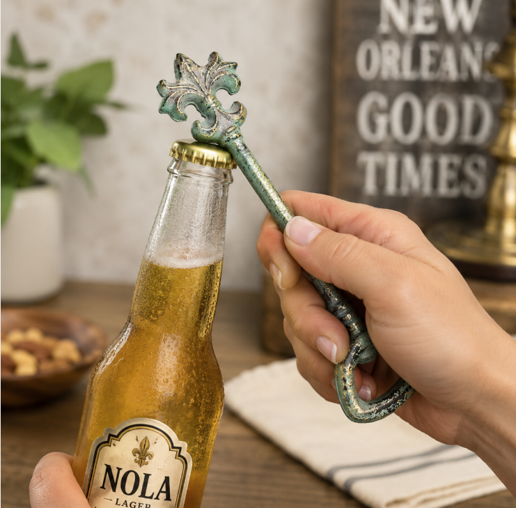 Antique-Style Fleur-de-Lis Bottle Opener