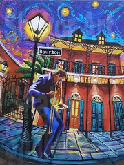 Celebrate New Orleans music with Shorty B, an approximately 11 × 14 Shakor Signature Edition featuring a trombone player on Bourbon Street.