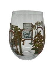 French Quarter Courtyard Stemless Wine Glass