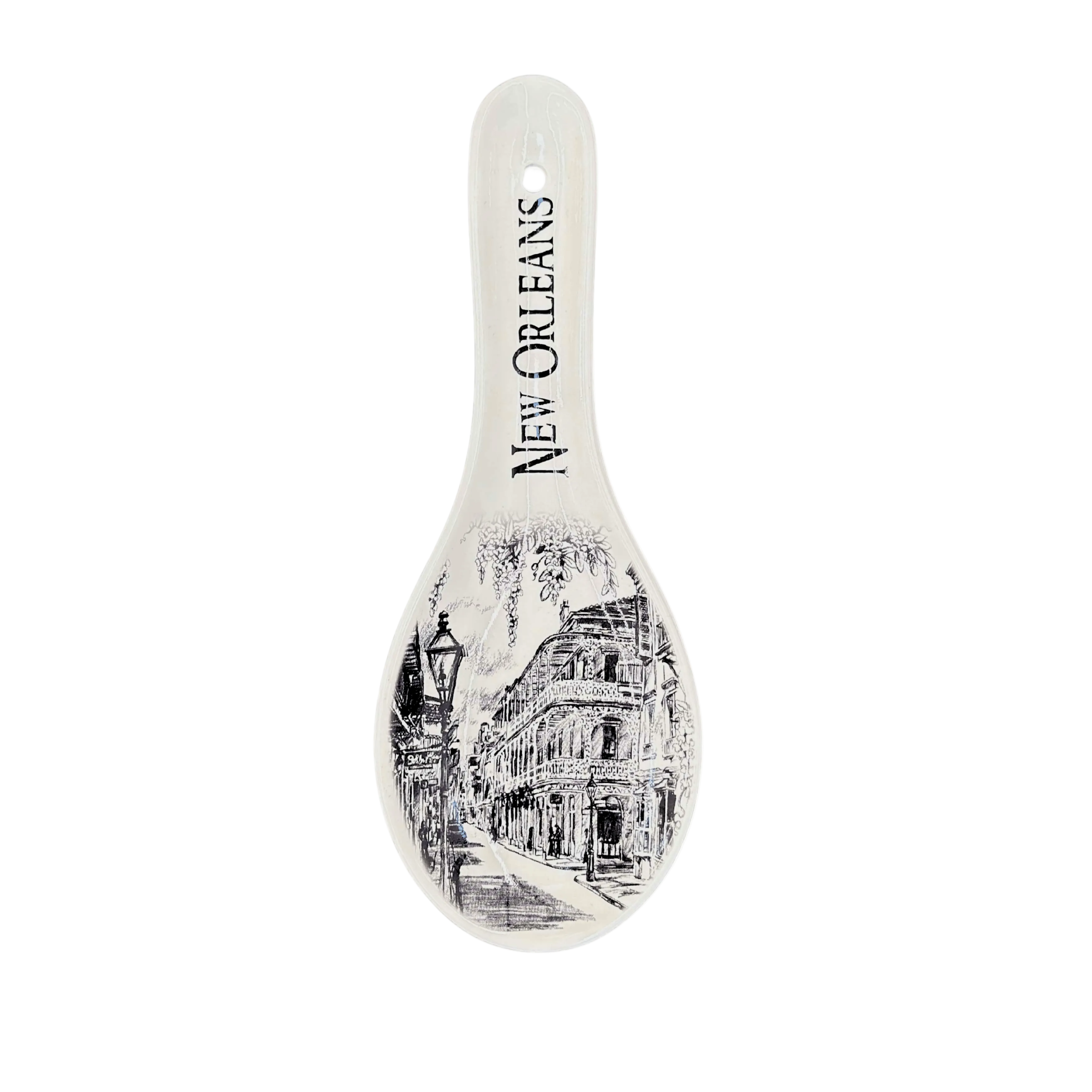 Street Scene Ceramic Spoon Rest