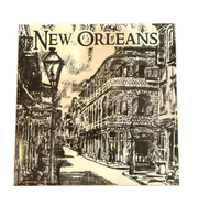 New Orleans French Quarter Street Scene Ceramic Tile