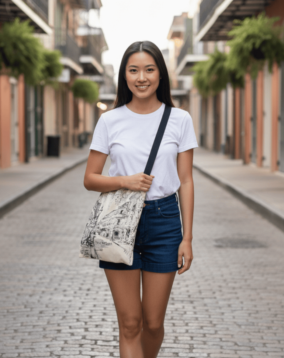 French Quarter Street Scene Tote