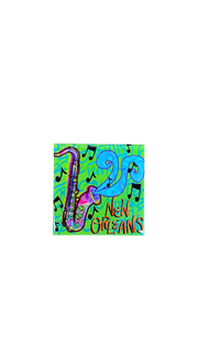 Stretched SAX Ceremic Tile/Coaster