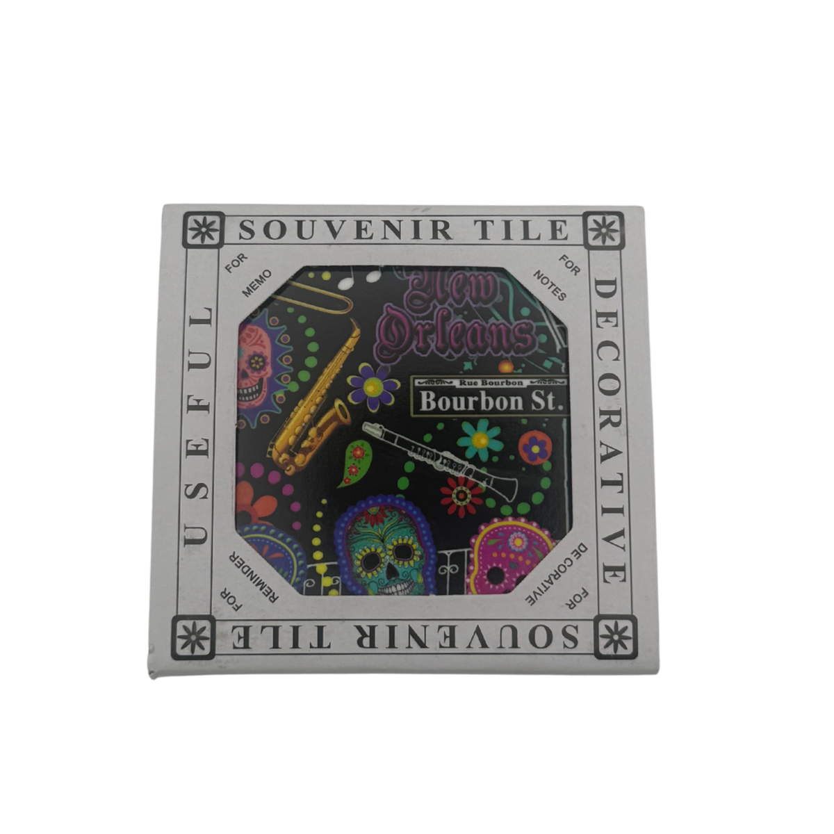 Bourbon St. Sugar Skull Tile/Coaster