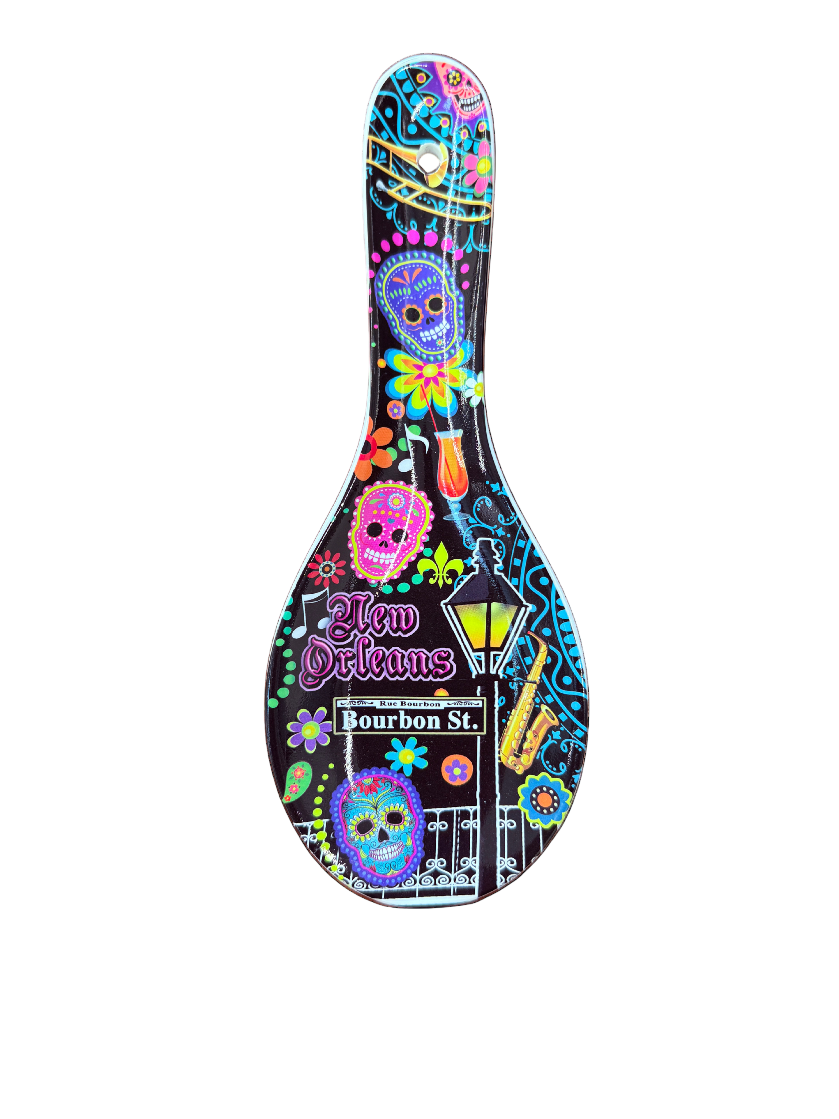 Sugar Skull Ceramic Spoon Rest