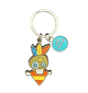 Voodoo Doll Gold Glitter Key Ring