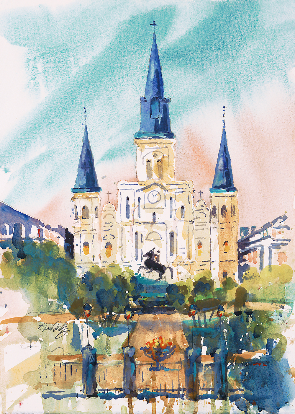 St. Louis Cathedral Giclée Art Print by Nina Fritz