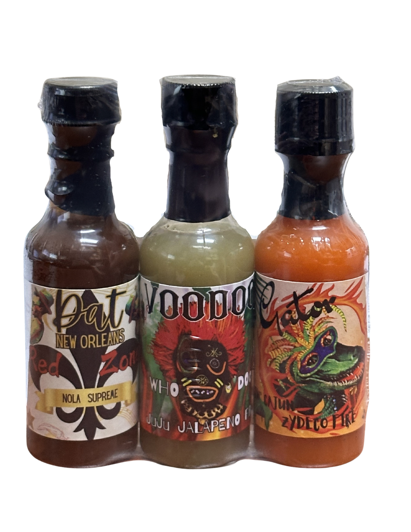 DAT VOODOO GATOR   Louisiana   Hot Sauce Travel Trio Gift Set