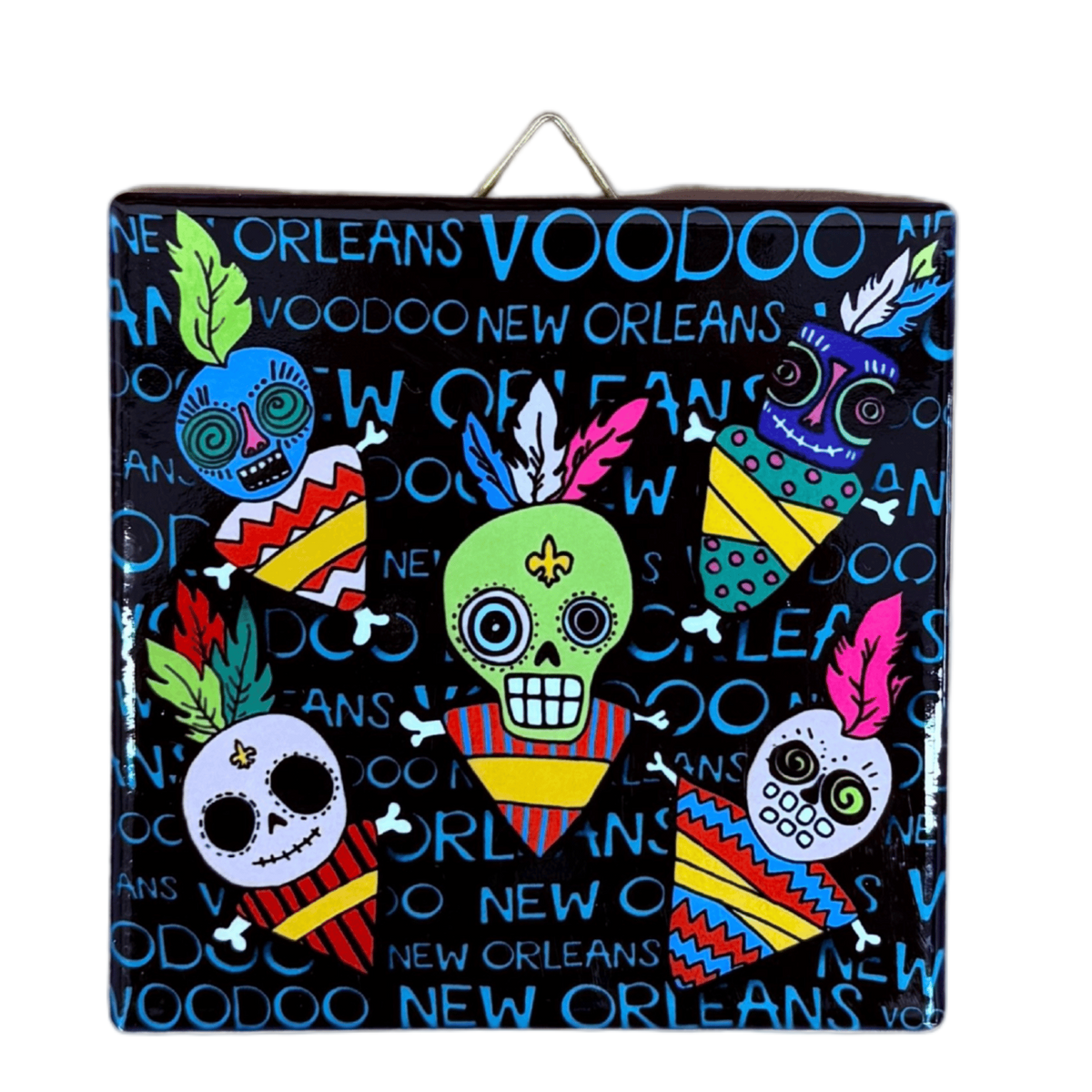 New Orleans Voodoo Doll Ceremic Tile