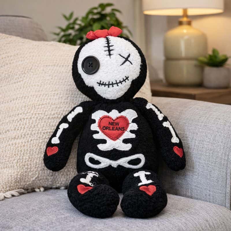 Voodoo Skeleton Plush Doll  4340