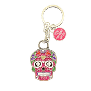 Voodoo Skull Keychain with New Orleans Mojo Charm