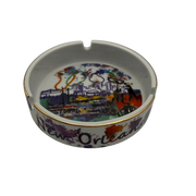 New Orleans Watercolor Skyline Ceramic Ashtray