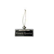 New Orleans French Quarter Fleur-de-Lis Street Sign Ornament