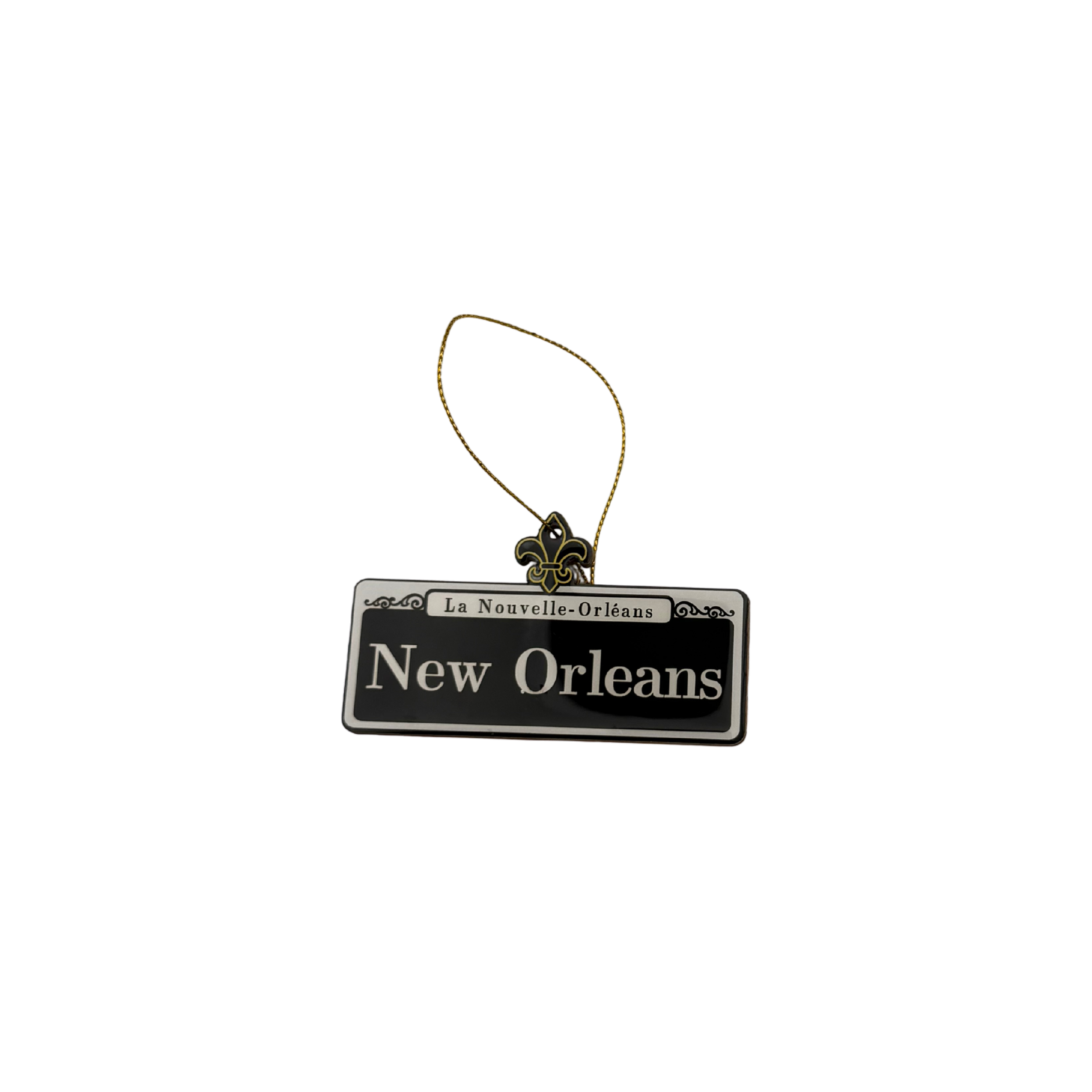 New Orleans Fleur-de-Lis Street Sign Ornament