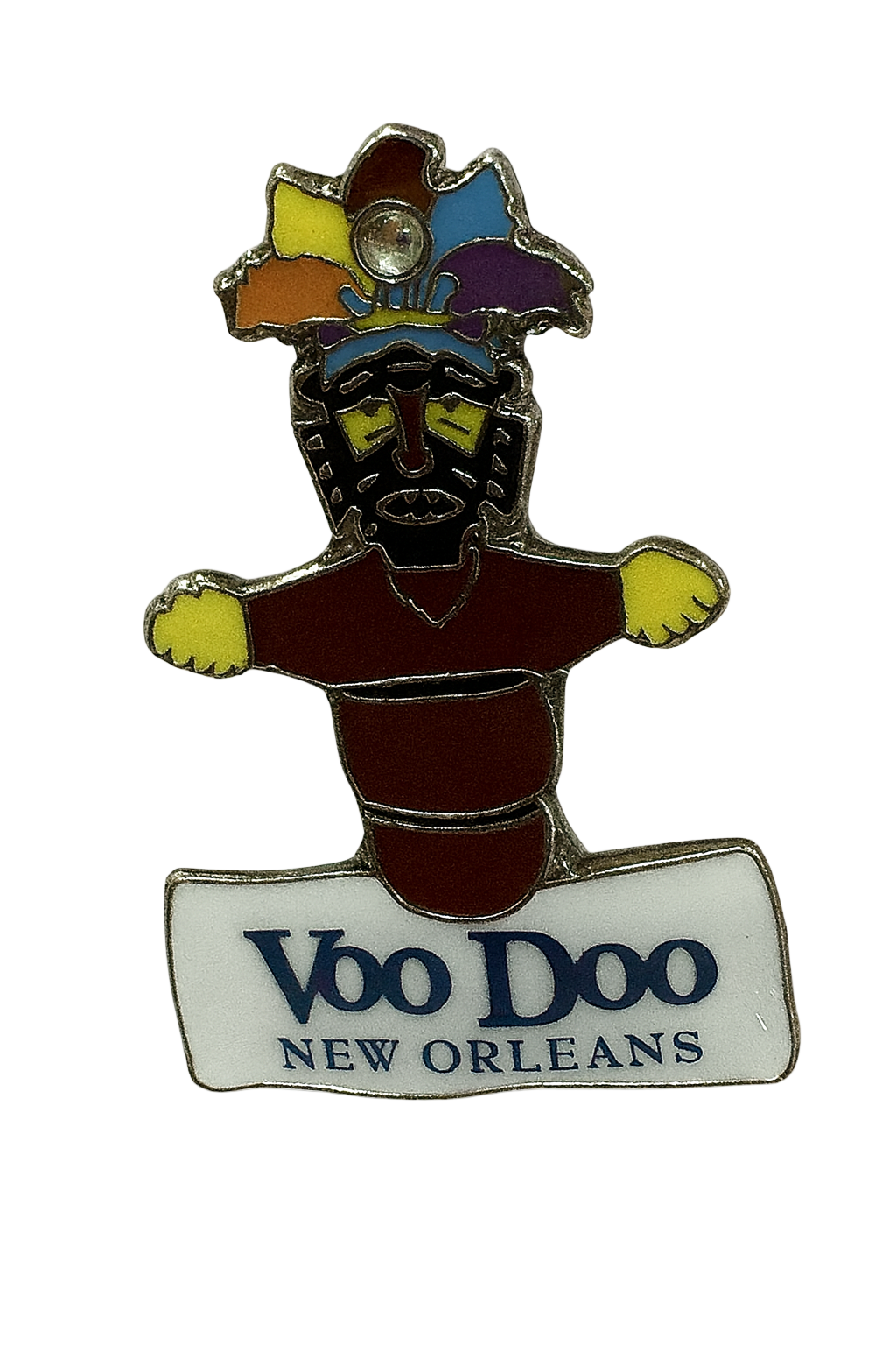 Cut-Out Voo Doo New Orleans Doll Lapel Hat Pin