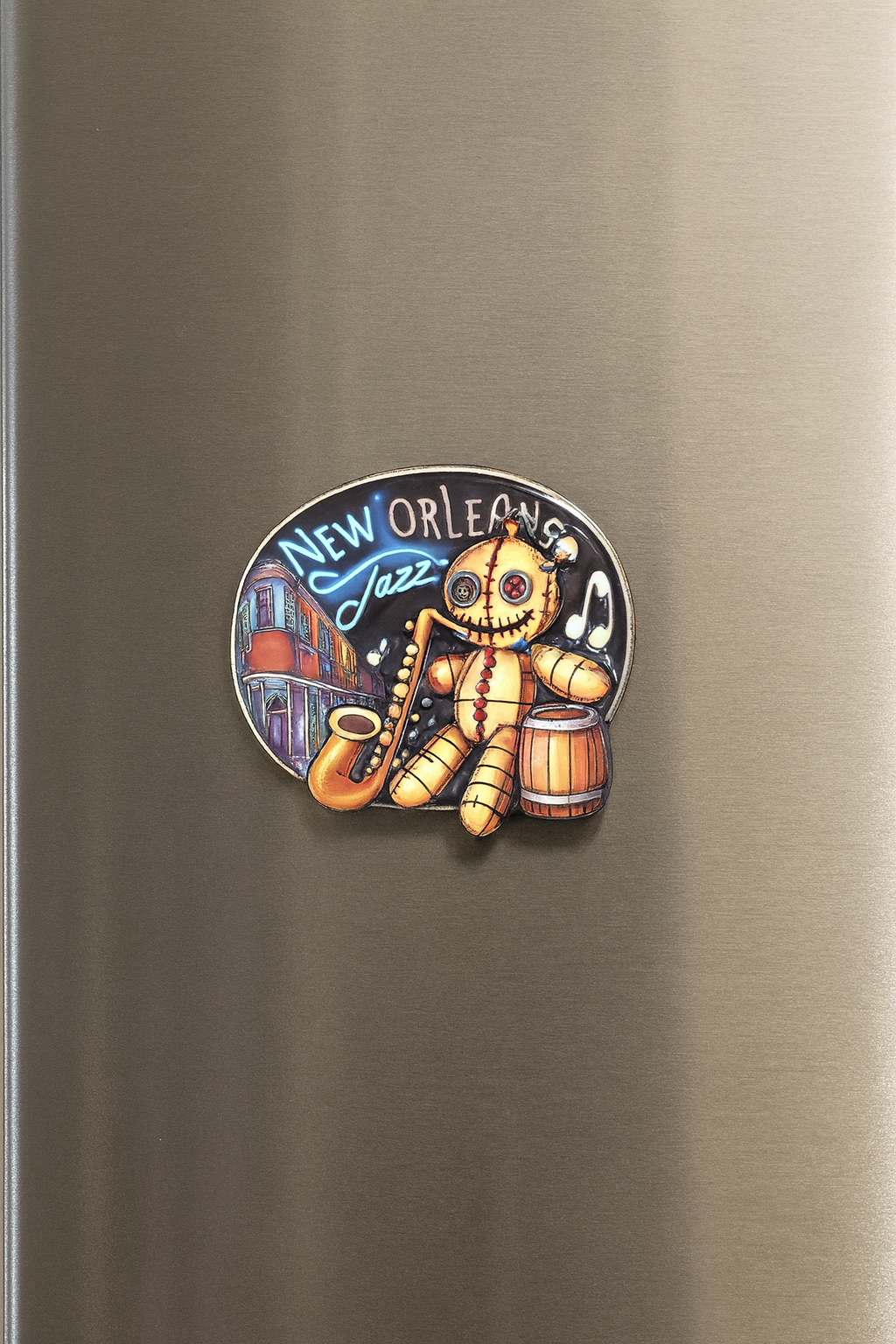 New Orleans Jazz Voodoo Doll 3-D Magnet