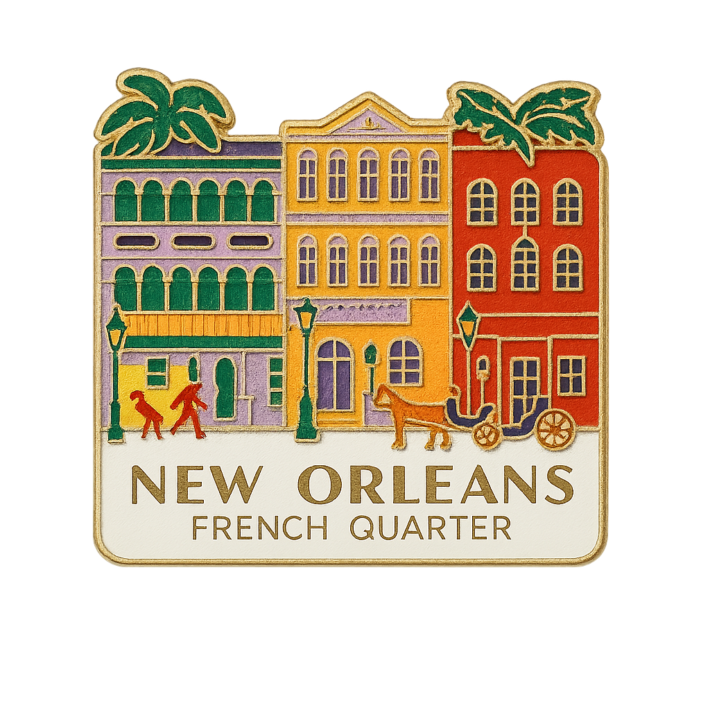 New Orleans French Quarter Lapel Hat Pin
