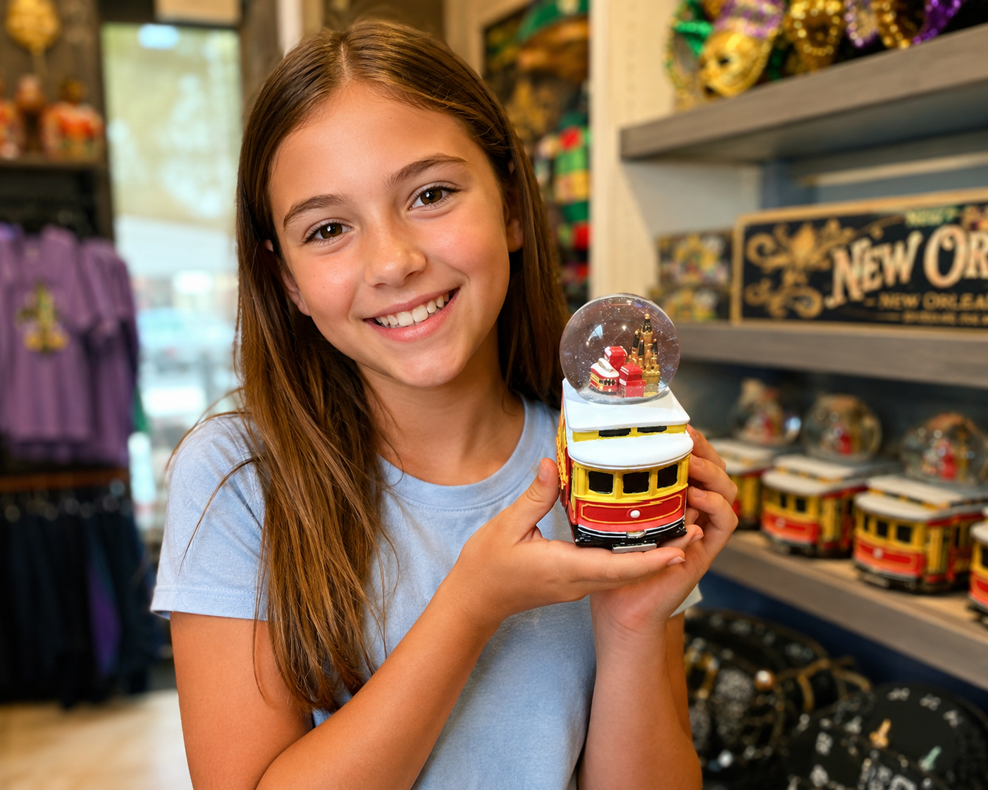 New Orleans Streetcar Water Globe
